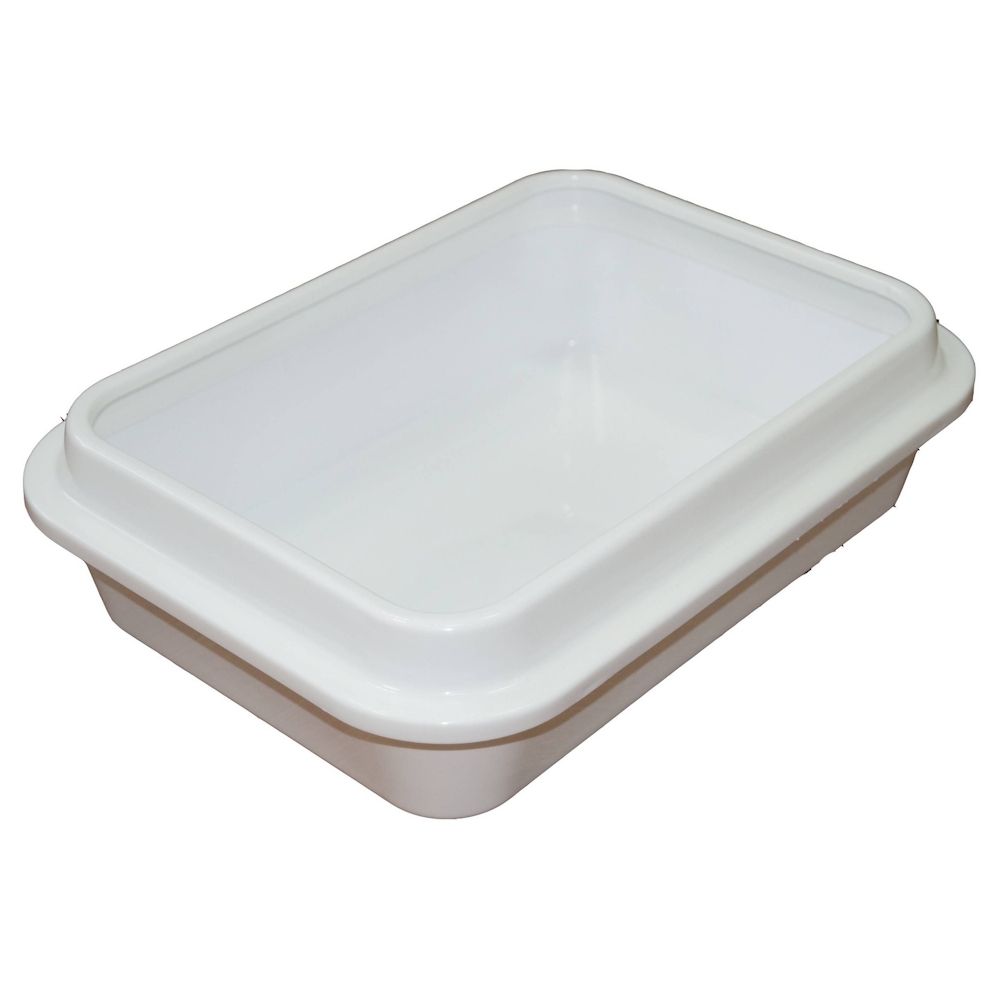 Туалет для кошек, Сибирская кошка Премиум, глубокий с бортиком (белый)