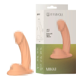 Вибратор с двойной стимуляцией и присоской Mikki телесный 13 см