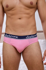 Розовые хлопковые слипы с брендированной резинкой (Размер: S) (Цвет: розовый)