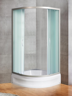 Душевое ограждение RIVER DON 80/24 МТ Душевое ограждение без поддона 80х80х170 10000002485 Четверть круга Универсальная  Хром матовый