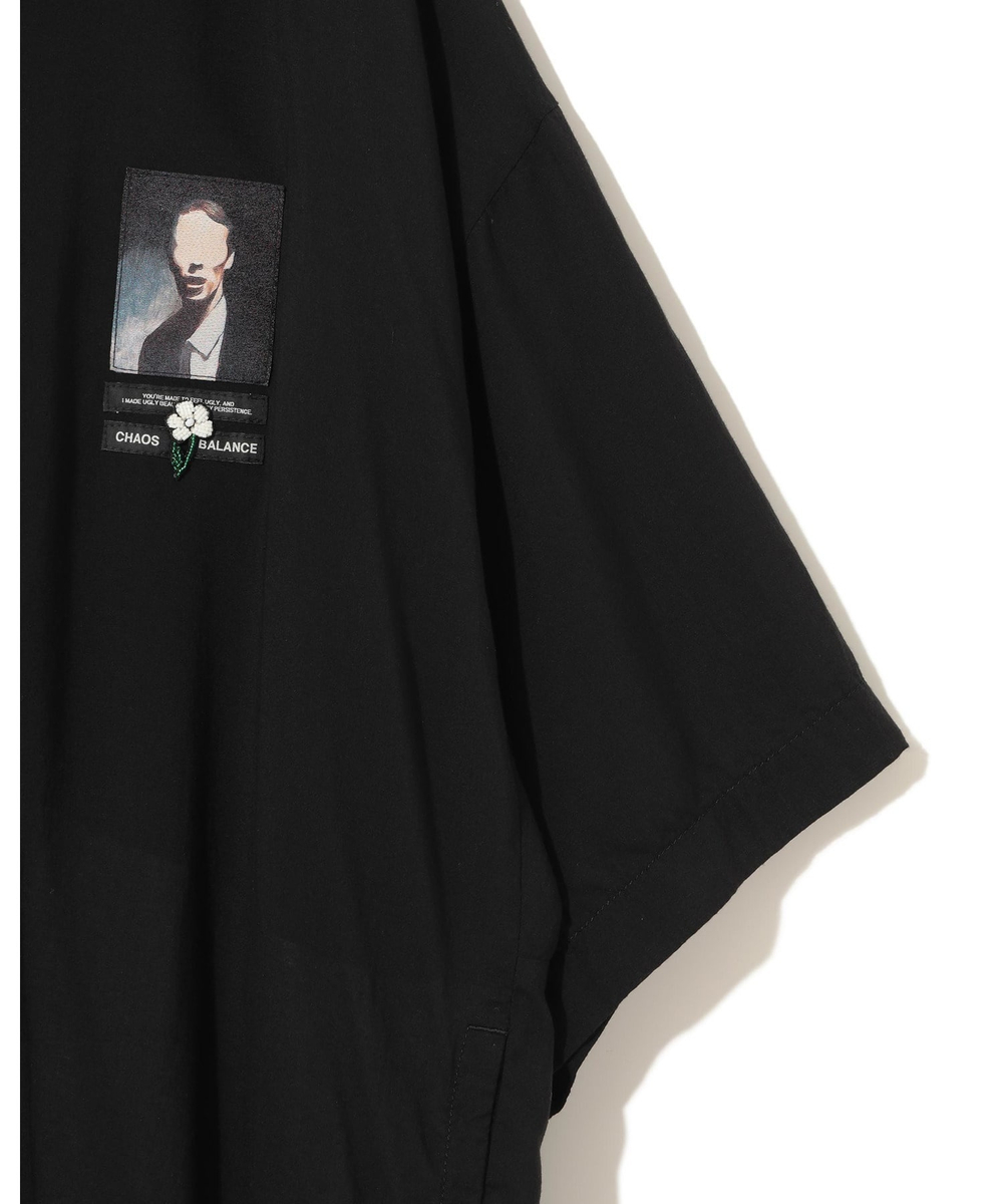 UNDERCOVER РУБАШКА ЧЕРНАЯ С НАШИВКОЙ