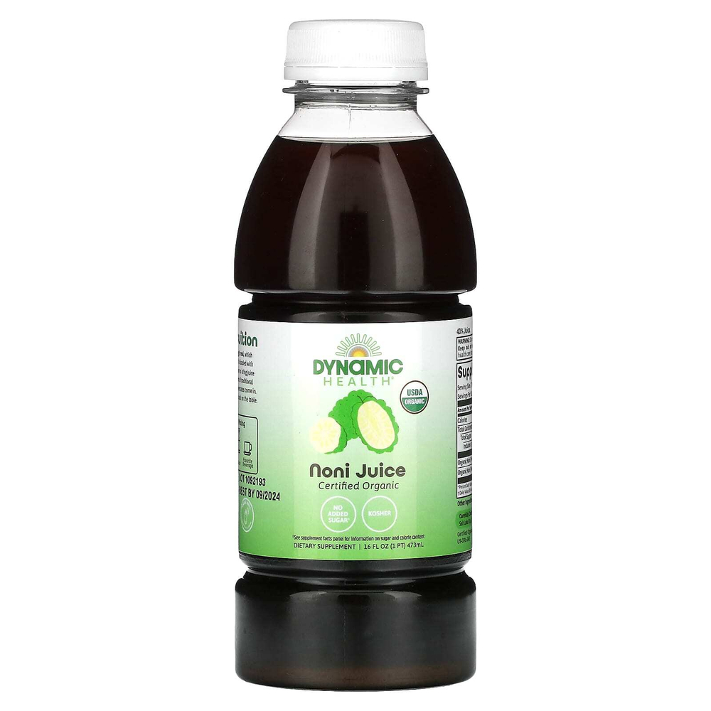 Dynamic Health, Сертифицированный органический сок нони, 473 мл (16 жидк. унц.)