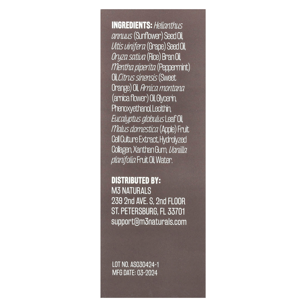 M3, Масло для массажа при боли в мышцах, сладкий апельсин и ваниль, 240 мл (8 жидк. унц.)