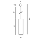 Трековый подвесной светильник Technical TR025-1-GU10-B