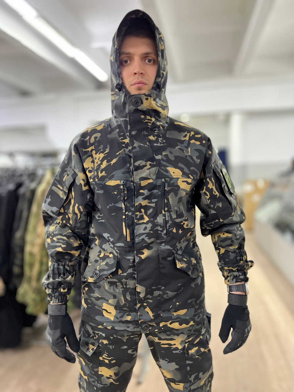 Костюм горка 6 весна-лето / черный мультикам 1 лайт