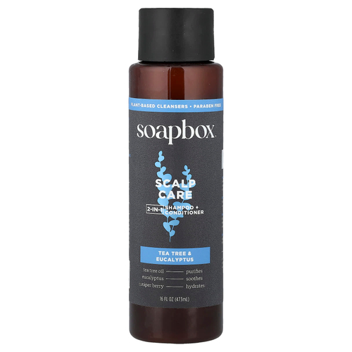 Soapbox, Scalp Care, 2 в 1, шампунь и кондиционер для волос, чайное дерево и эвкалипт, 473 мл (16 жидк. унций)