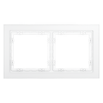 Рамка стеклянная VOLTUM S70 на 2 поста, (белый,матовый,стекло)