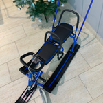 Снегокат 505 высокий SNOWKAT TWINS BABY PUSH для двоих, с 2 склад спинк.П-обр толкат. Синий