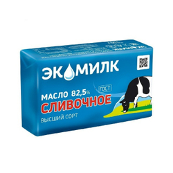 Масло Сливочное Экомилк Высший Сорт 82,5% 330г