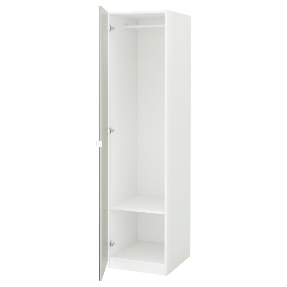 Пенал PAX IKEA с 1 дверью (с зеркалом) 50x60x201 cm 50*60*201 см, Белый   Фиеста