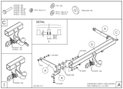 Фаркоп оцинкованный Galia C060A для Chevrolet Captiva 2006-2013, 2013-2018, Opel Antara 2006-2013, 2013-2017(паспорт и сертификат в комплекте)(без электрики)