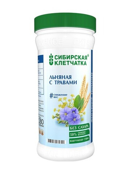 Льняная с травами, Клетчатка Сибирская, 280 г