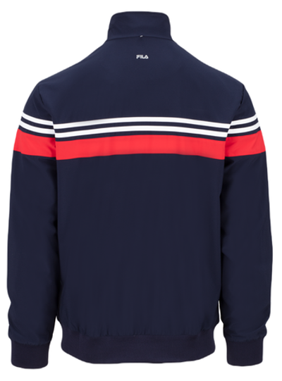 Мужская теннисная кофта Fila Jacket Bruno - navy/fila red