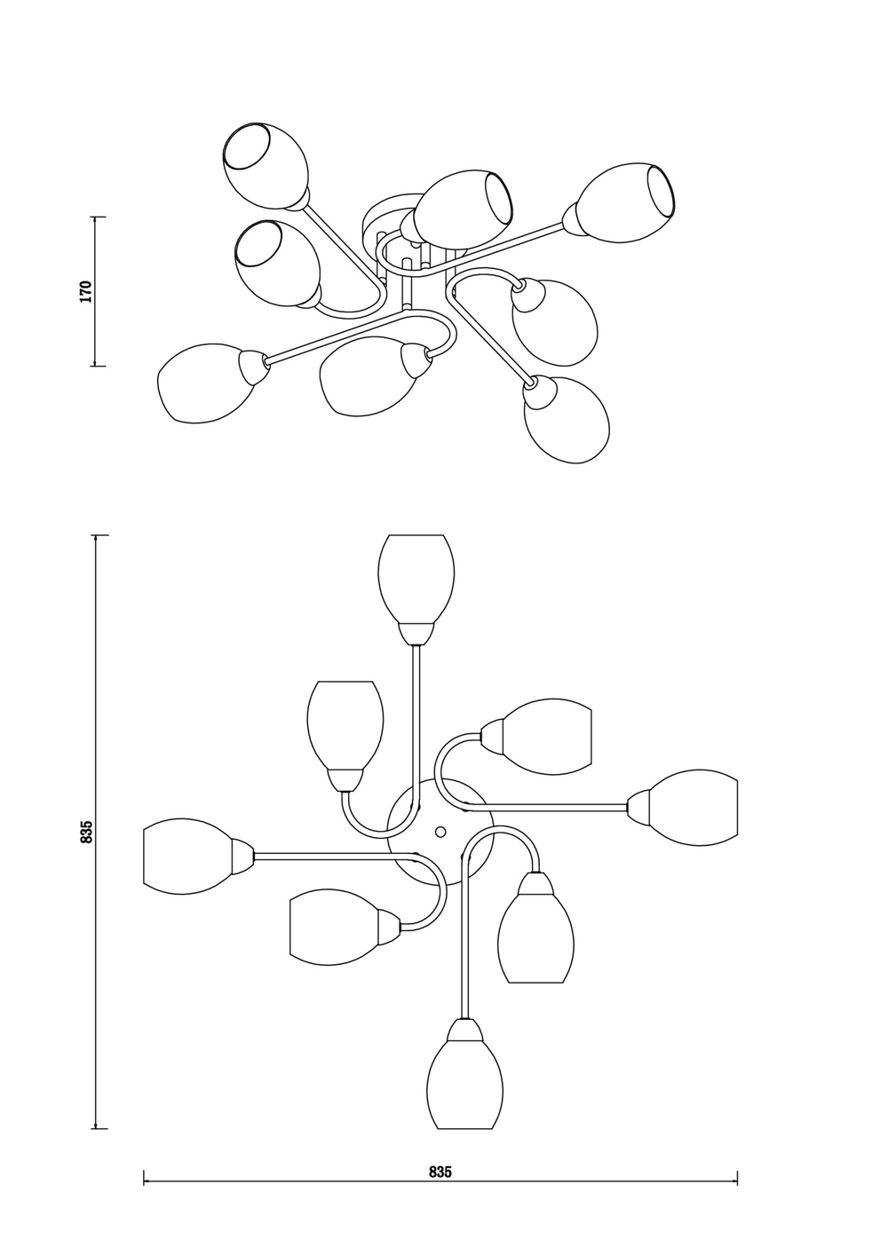Люстра Freya FR5240CL-08B