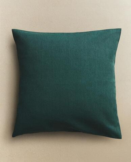 ZARA HOME ОДНОТОННАЯ НАВОЛОЧКА, БИРЮЗОВЫЙ