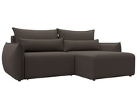 Диван угловой Лига-051 НПБ угол универсальный РОГОЖКА Амур 05 коричневый