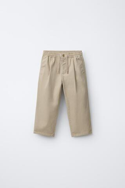 ZARA БАЗОВЫЕ БРЮКИ ЧИНОС, БЕЖЕВЫЙ