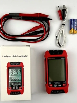 Мультиметр цифровой с прозвонкой автомобильный автоматический тестер электрический с термопарой