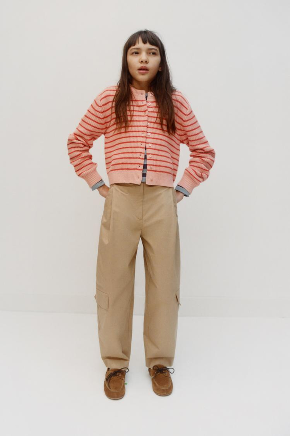 ZARA КАРДИГАН В ПОЛОСКУ, ПОЛОСКИ