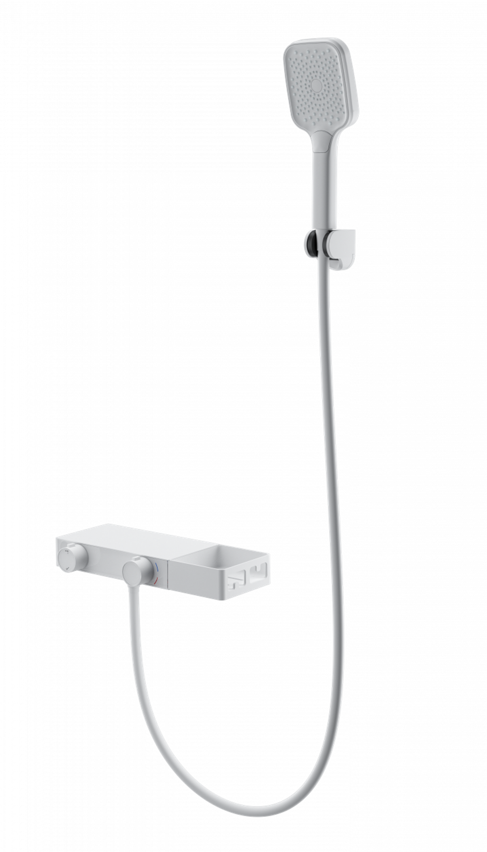 Смеситель для ванны с душем WONZON & WOGHAND Shelf, Белый матовый (WW-B2551-MW)