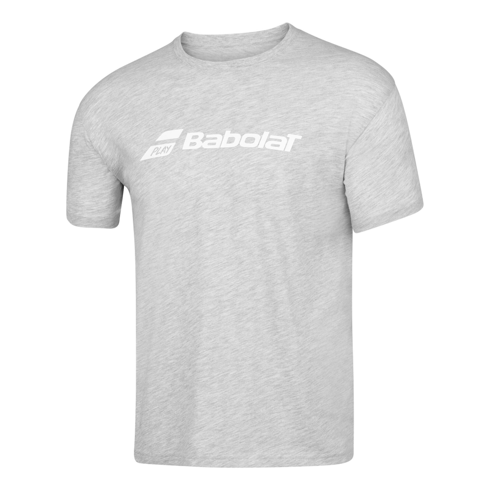 Мужское теннисное поло Babolat Exercise T-Shirt Men - Lightgrey, White