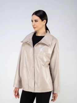 Кожаная куртка демисезонная оверсайз