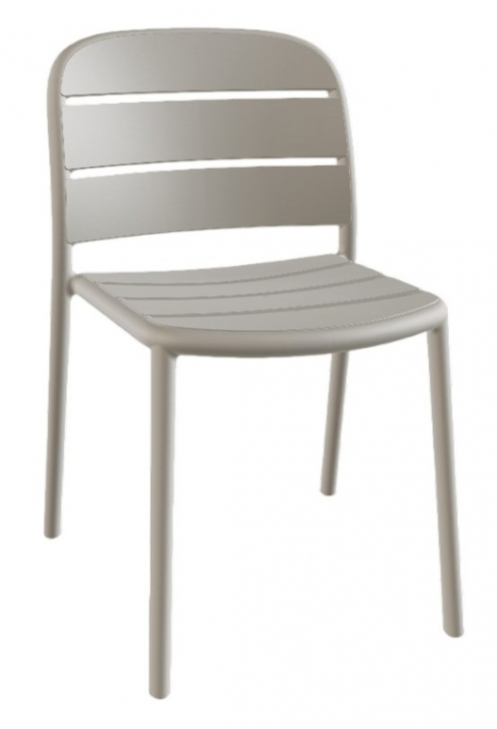 Стул пластиковый Papatya Beykoz-S, светло-серый