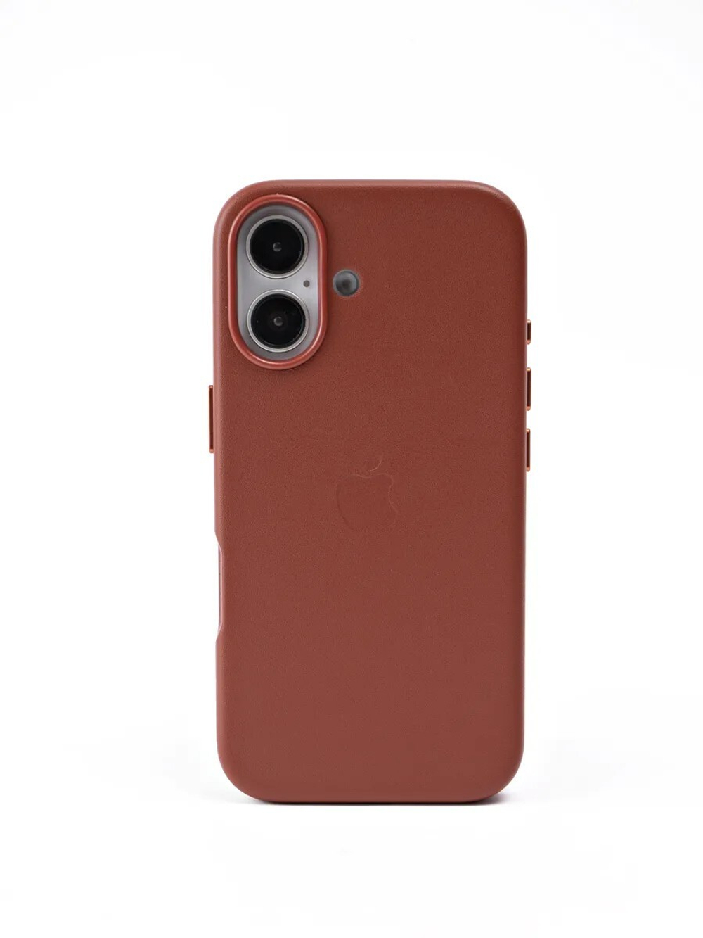 Кожаный чехол Leather Case iPhone 16 Темно Коричневый