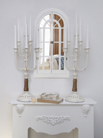 Зеркало на стену интерьерное в раме, фальш-окно "Окно-арка" 77*43 см Elenadecor