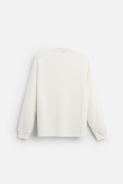 ZARA ТОЛСТОВКА ИЗ ТКАНИ С РЕЛЬЕФНЫМ УЗОРОМ, ЭКРЮ