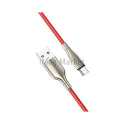 Зарядный кабель Borofone BX45, USB-A - Type-C, 3A, 15W, 1 м, красный