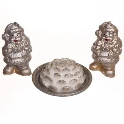 Свечи новогодние «Новогодний вечер» 18*9 см (набор 5 шт), шампань