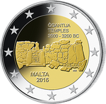 2 евро 2016 Мальта - храмы Джгантия