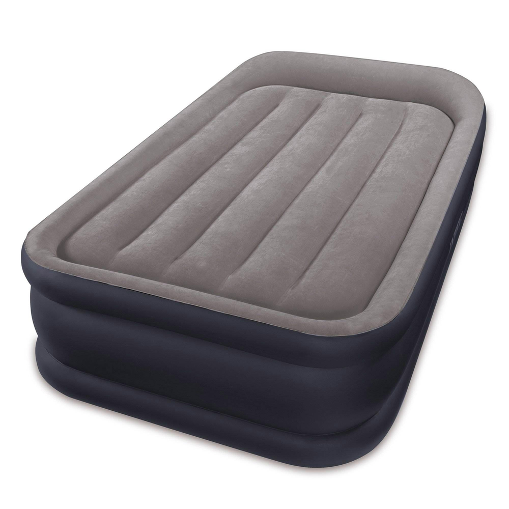 Кровать надувная Intex, 191х99х42 см, 64132NP, нас встроен, электр, флок, с ребрами жест, 136 кг