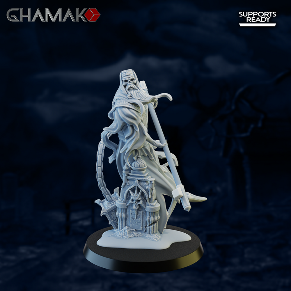 Grand Alliance Death Nighthaunt Revenant Призрак с клевцом миниатюра для dnd, днд, pathfinder, фентези, Настольная игра, НРИ, Варгейм, РПГ
