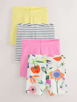 Шорты-велосипедки для девочки Next AG9-946, 4 шт., Белый, Светло-желтый, Розовый