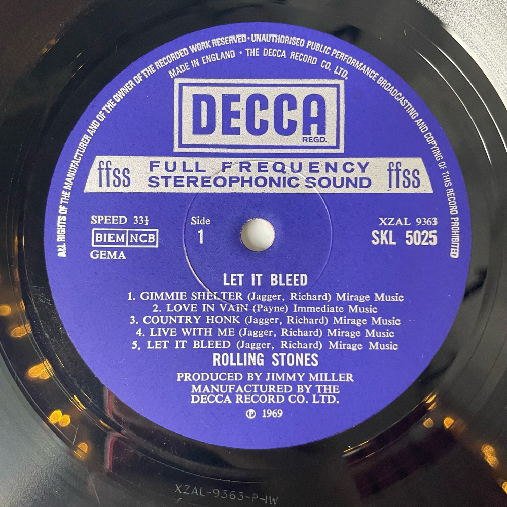 Винтажная виниловая пластинка LP Rolling Stones Let It Bleed (UK 1974)