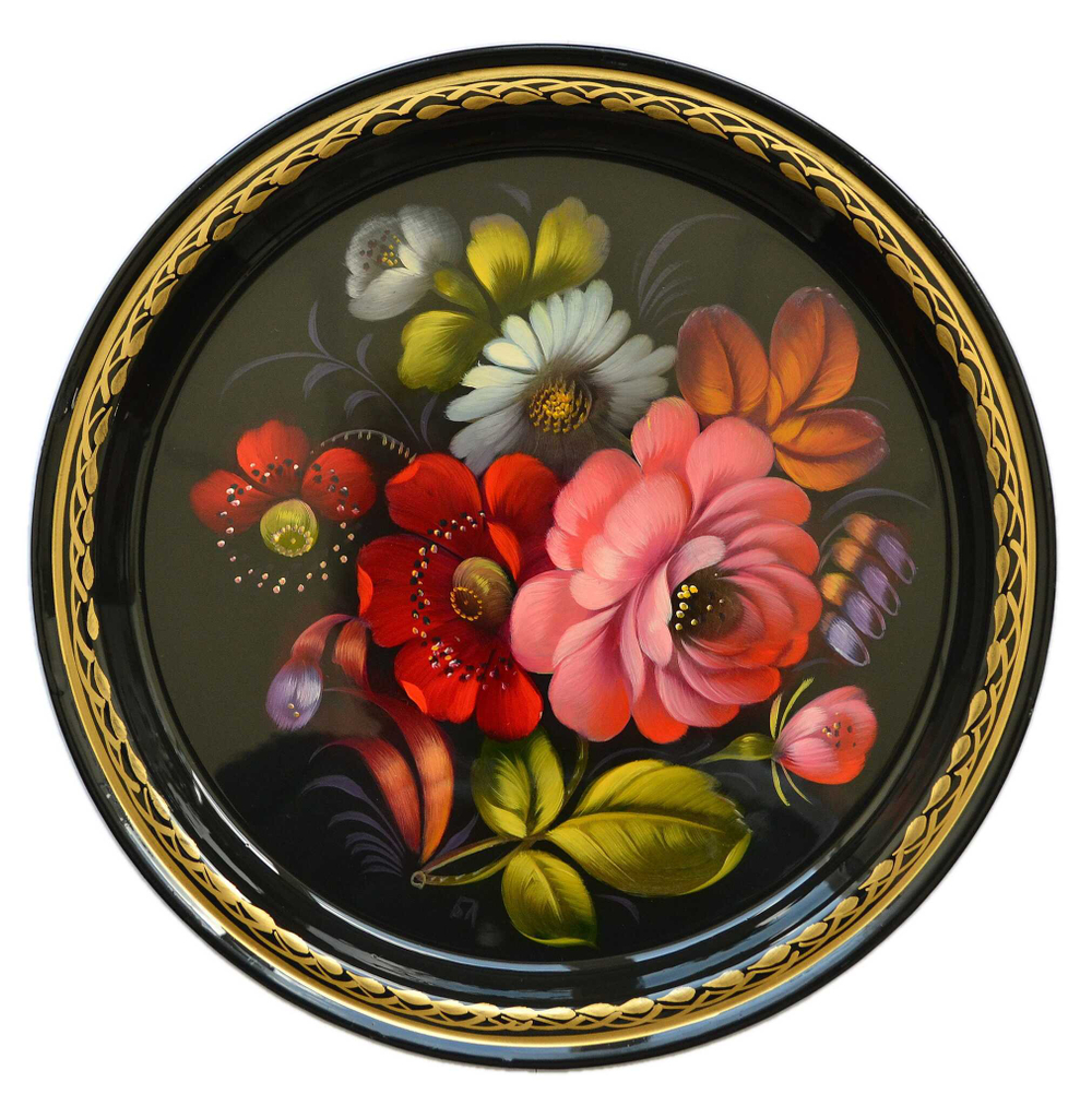 Zhostovo metal tray A5D170824178