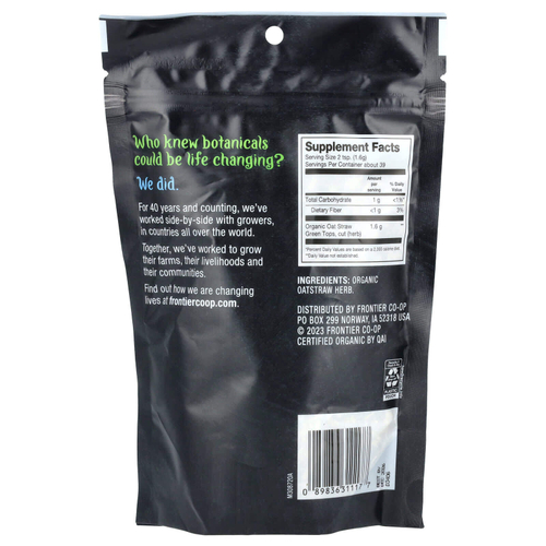 Frontier Co-op, Топы из органической зеленой овсянки, 2,19 унции (62 г)