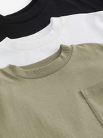 Футболка для мальчика Next 202-852, 3 шт., Черный, Белый, Хаки