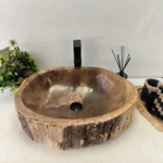Раковина из окаменелого дерева OD-62420 57*45*15