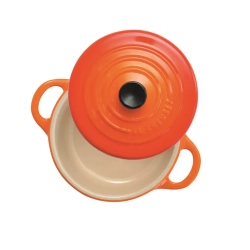 Le Creuset - Мини-кокотница 10см пламя / артикул   71901-10090   / GTIN 843251103515