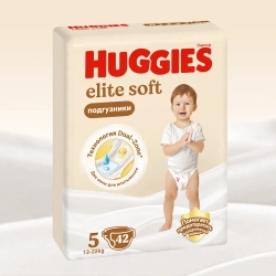 Huggies подгузники Элит Софт 5 (12–22 кг), 42 шт. Хаггис