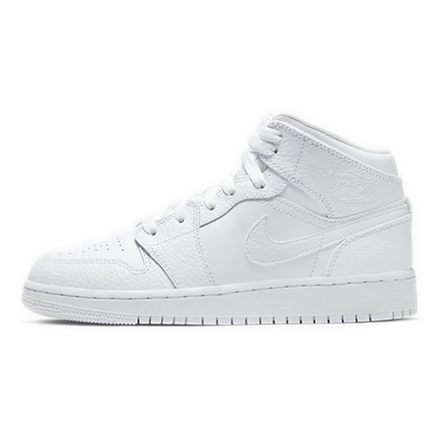 Кроссовки Air Jordan 1 Mid GS Triple White