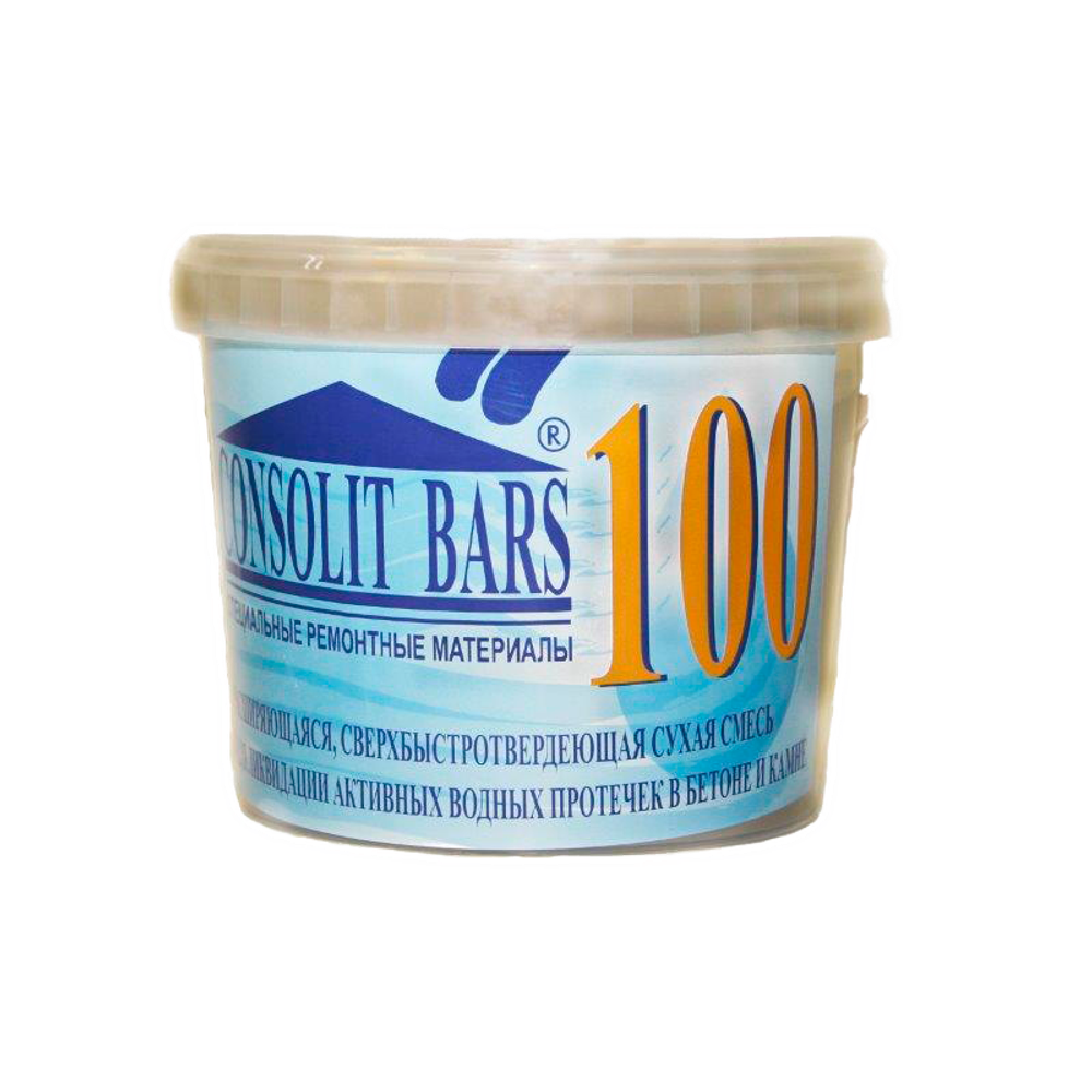 CONSOLIT BARS 100  - расшир., сверхбыстротверд. смесь для ликвидации активных водных протечек в бетоне и камне (гидроплаг)