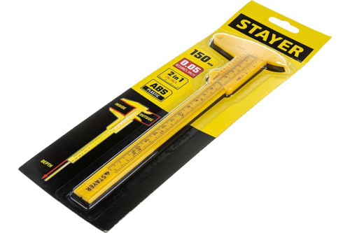 Штангенциркуль Stayer STANDARD пластмассовый, 150 мм 3440_z02
