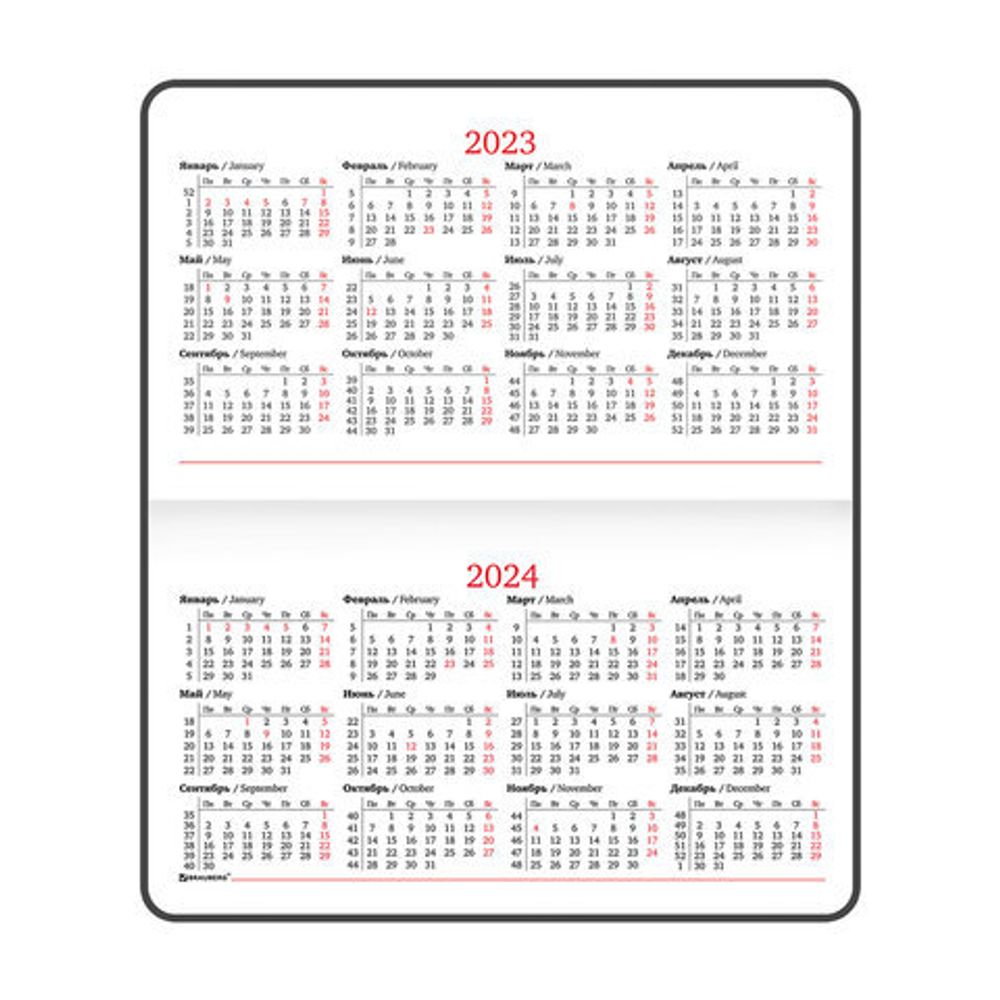 Еженедельник датированный BRAUBERG А6 "Foliage" (113980) 4