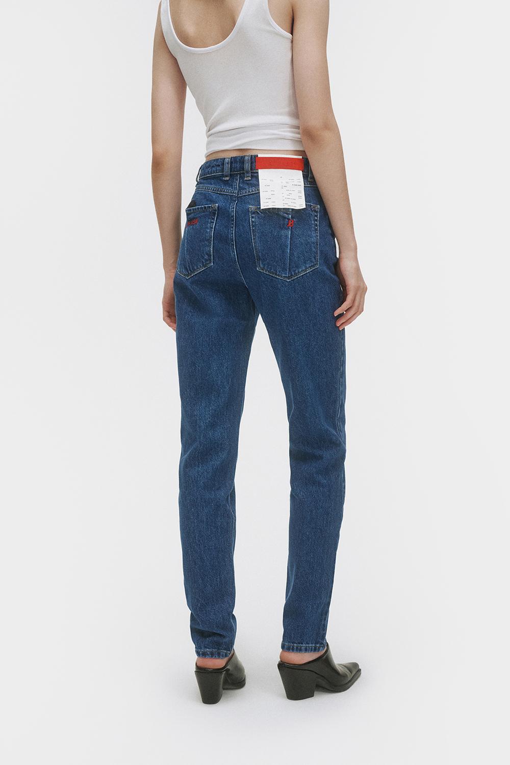 Джинсы женские узкие синего цвета Woman Jeans Slim Dark blue