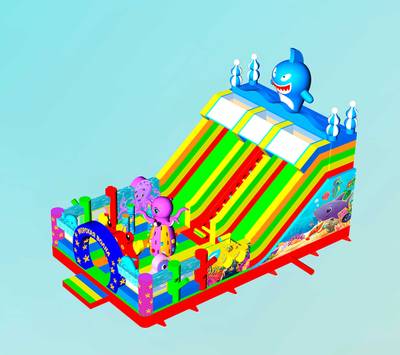 Коммерческий надувной батут «Морская волна 2», 10*6*6 м.