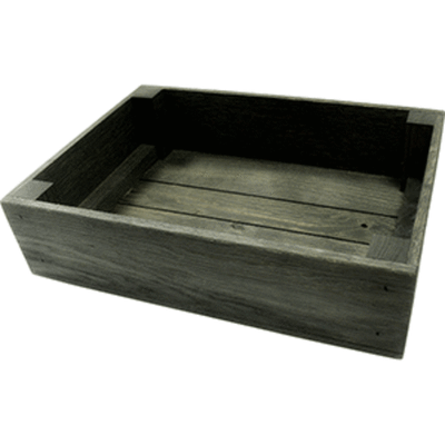 Ящик для подачи прямоугольный с бортом;дуб;H=9,L=35,B=25см